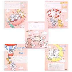 тетрадь  12л косая линия цв. обл "друзья-котята"