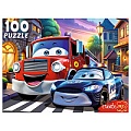 Пазлы  100 элементов Пожарная и полицейская машина