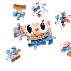 пазл   80 деталей  пушистый монстрик