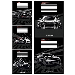 тетрадь  12л косая линия цв. обл "миксавто"