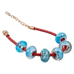 раскопки "бусины для браслета" (6 бусин-шармов) голубой