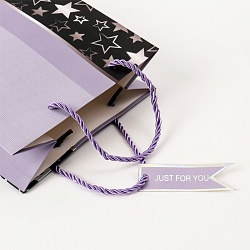 пакет подарочный 18*23*10см  "звёзды"