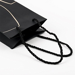 пакет подарочный 12*35*9 см бутылочный чёрный с рисунком голография ассорти