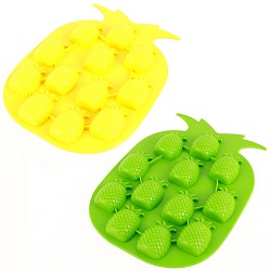 форма для льда "ананас" цвет ассорти (силиконовая)