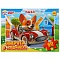 пазл   60 деталей  зверята в машинках