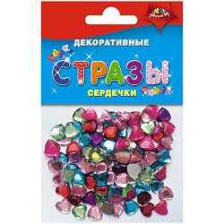 декоративные стразы "сердечки"