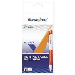 ручка автоматическая шариковая синяя  корпус белый с цветными вставками