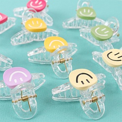 заколка-краб для волос 2шт в наборе смайлик