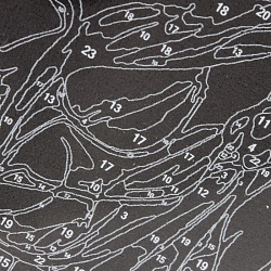 рисование по номерам на чёрном холсте 40*50см  "кубик-рубика"