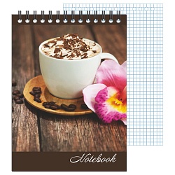 Блокнот 13*18см  48л "Кофе" на гребне
