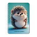 Книжка записная  А5  40л. "Милый ёжик" на гребне