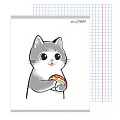 Тетрадь  40л кл. "День котика" обл. мелов. картон