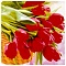 алмазная  живопись "darvish" 30*30см  красные тюльпаны