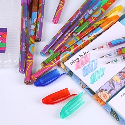 набор ручек гел. 12цв. "darvish" с блёстками,в пласт.пенале,европодвес