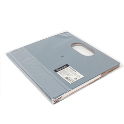 ежедневник 21*21,5см недатиров. 100л  обложка кожзам серый