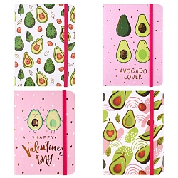 Блокнот 10,5*14,5см 80л "AVOCADO" ассорти /4вида/