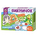 Игра настольная для малышей с объемными фигурками «Пикничок»
