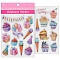 наклейки бумажные 2шт в наборе ассорти