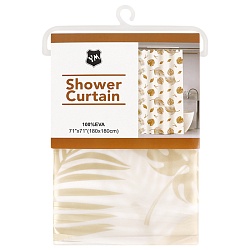 шторка для ванной с кольцами 180*180см ассорти