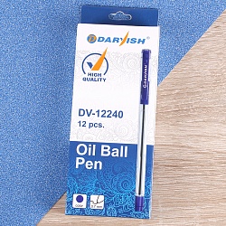 ручка шар. синяя "darvish" на масляной основе прозрачный корпус (подх.стержень dv-12242)