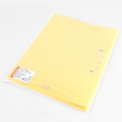 папка с зажимом и карманом а4 ice жёлтая