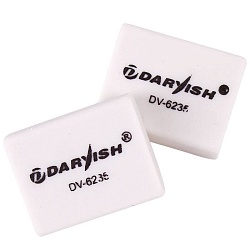 ластик "darvish" прямоугольный белый