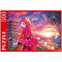 пазлы  500 элементов аниме девушка