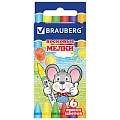 Мелки восковые  6цв Brauberg
