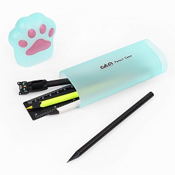 пенал-тубус пласт. "лапка" зеленый