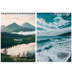 Блокнот А5  60л "Природа в фокусе" ассорти, на гребне