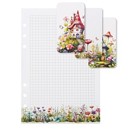 сменный блок 6 отверстий  а5 92л в клетку (цветочная поляна) +3 разделителя