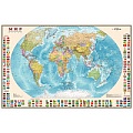 Карта мира полит. с флагами Интерактивная 1:30М (в картон. тубусе)