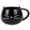 кружка "кот" керамика 450мл черного цвета
