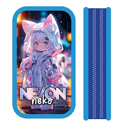 пенал 2отдел. тканевый торец 190*105мм neko