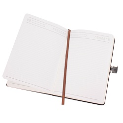 ежедневник а5 недатиров.  80л обложка кож.зам. на металлической застёжке