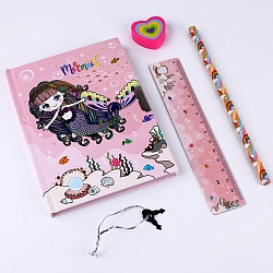 Набор канцелярский "Русалочка" 4 предмета ассорти