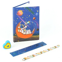 Набор канцелярский "Космос" 4 предмета ассорти