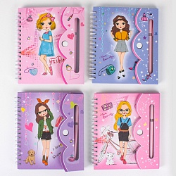 Блокнот 13*15см 48л в линейку на спирали+ручка