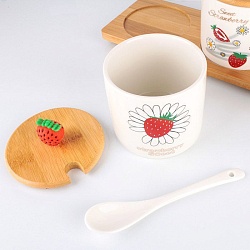 банки для сыпучих продуктов в наборе 3 шт. клубничка