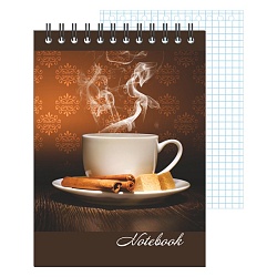 Блокнот 10*14см  60л  "Кофе" на гребне