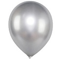 Шар воздушный 10" Хром серебро/Silver 50шт/уп