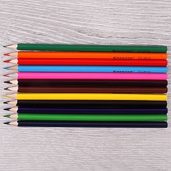 карандаши 12цв "darvish" корпус трехгранный + точилка (набор)