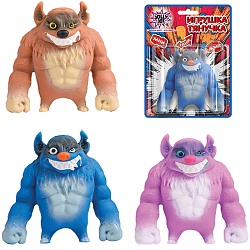 игрушка-антистресс "гиена", 10 см, ассорти, 3 цвета, блистер
