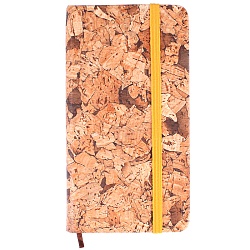 книжка  записная  8,5*16см "darvish" обложка "пробка" на резинке ассорти