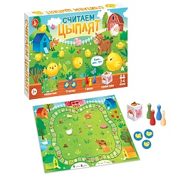 игра настольная ходилка "считаем цыплят"