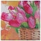 алмазная  живопись "darvish" 30*30см  розовые тюльпаны