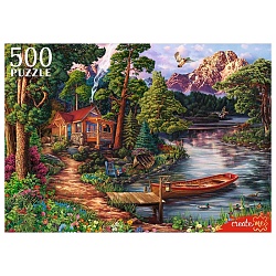 пазлы  500 элементов домик у реки