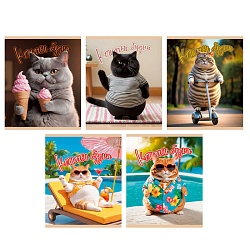 тетрадь  48л кл. "кошачьи будни" обл. мелов. картон