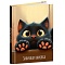 книжка записная  а7  48л "лапки котика-2" 7бц, глянц.лам.