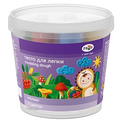 тесто для лепки "малыш" 7цветов *30г пластиковый стакан